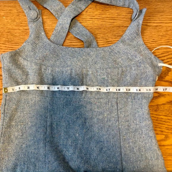 RARE Blue and Cream Tweed Minidress - Picture 10 of 12